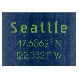 Seattle Longitude Latitude-teamkleuren Snijplank
