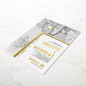 Seattle Love Locator | Themahuwelijk in de stad Folie Uitnodiging (Gedraaid)