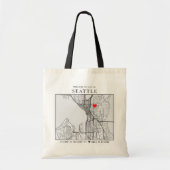 Seattle Love Locator | Weddenschap Tote Bag (Voorkant)