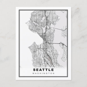 Seattle Map Briefkaart