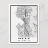 Seattle Map Briefkaart (Voorkant)