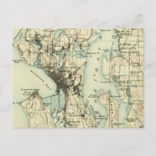 Seattle Map Briefkaart