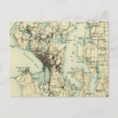 Seattle Map Briefkaart (Voorkant)