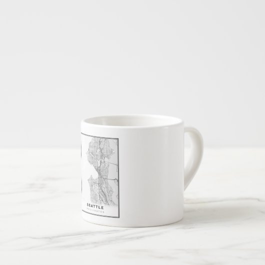 Seattle Map Espresso Kop (Voorkant rechts)
