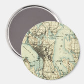  Seattle Map Magneet (Voorkant / Achterkant)
