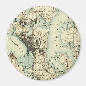  Seattle Map Magneet (Voorkant)