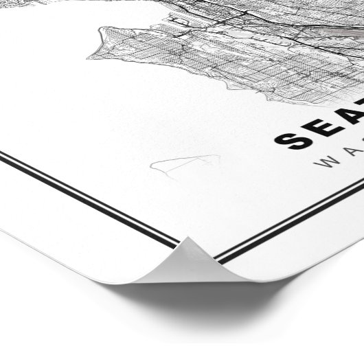 Seattle Map Poster (Hoek)