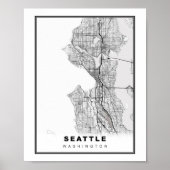 Seattle Map Poster (Voorkant)