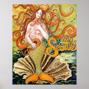 Seattle Mermaid Poster