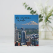 Seattle met foto's op de berg Rainier Briefkaart (Staand voorkant)
