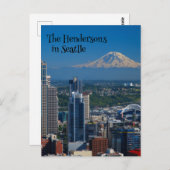 Seattle met foto's op de berg Rainier Briefkaart (Voorkant / Achterkant)