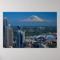 Seattle met foto's op de berg Rainier