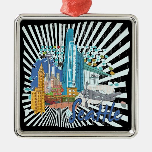 Seattle Metalen Ornament (Voorkant)