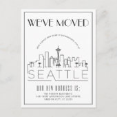 Seattle Modern Deco | Nieuw Adres Aankondigingskaart (Voorkant)