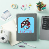 Seattle Native American Haida Orca Killer Whale Sticker (iPad Cover)