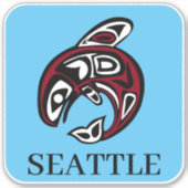 Seattle Native American Haida Orca Killer Whale Sticker (Voorkant)