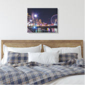 Seattle Nighttime Canvas Afdruk (Insitu (Slaapkamer))