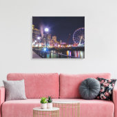 Seattle Nighttime Canvas Afdruk (Insitu (Woonkamer))