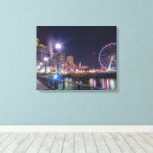 Seattle Nighttime Canvas Afdruk (Insitu (Houten vloer))