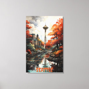 Seattle: Omarm de surrealistische charme Canvas Afdruk
