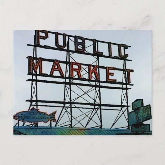 Seattle Open Fish Market Briefkaart (Voorkant)