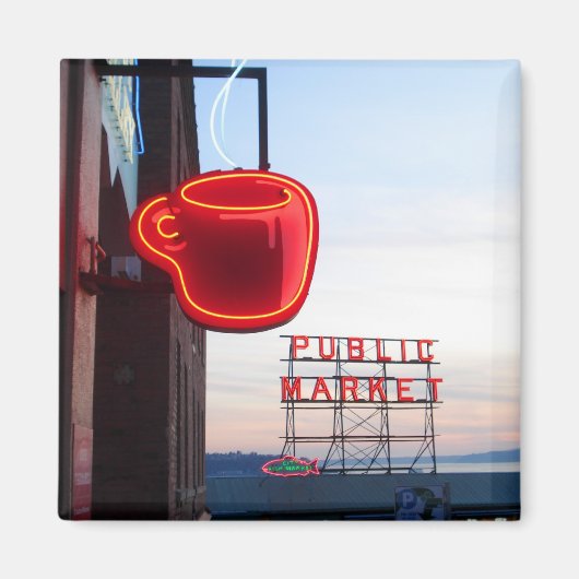 Seattle openbare markt magneet (Voorkant)