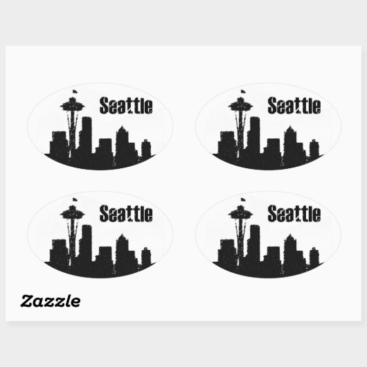 Seattle Ovale Sticker (Vel)