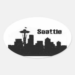 Seattle Ovale Sticker
