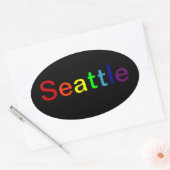 Seattle Ovale Sticker (Envelop)