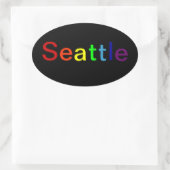 Seattle Ovale Sticker (Tas)