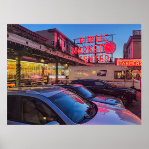 Seattle Pike Market Bord Poster