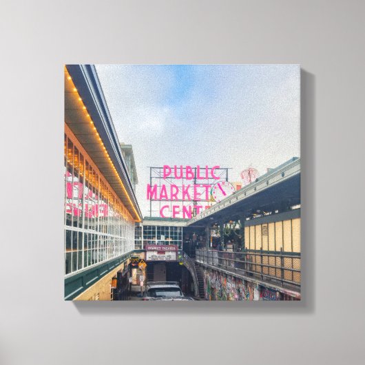 Seattle Pike Market Canvas Afdruk (Voorkant)