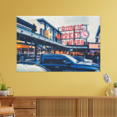 Seattle Pike Market Canvas Afdruk (Insitu (Woonkamer))