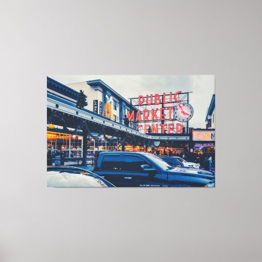 Seattle Pike Market Canvas Afdruk (Voorkant)