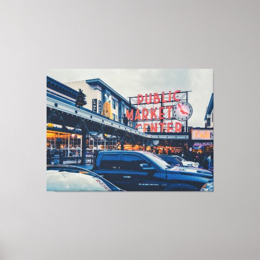 Seattle Pike Market Canvas Afdruk (Voorkant)