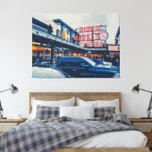 Seattle Pike Market Canvas Afdruk (Insitu (Slaapkamer))