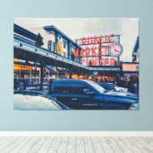 Seattle Pike Market Canvas Afdruk (Insitu (Houten vloer))
