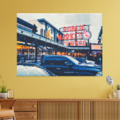 Seattle Pike Market Canvas Afdruk (Insitu (Woonkamer))
