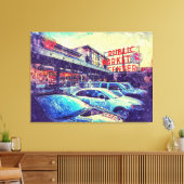Seattle Pike Market Canvas Afdruk (Insitu (Woonkamer))