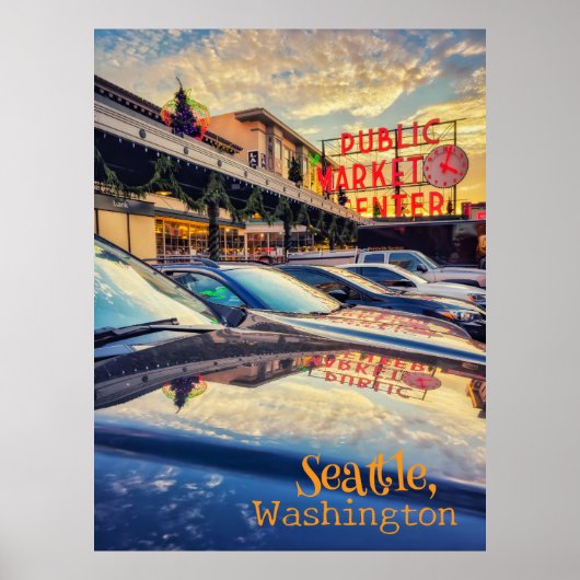 Seattle Pike Market Poster (Voorkant)