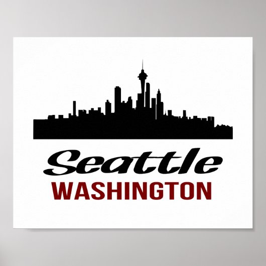 Seattle Poster (standaard fotolijst formaat) (Voorkant)