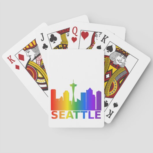 Seattle Pride-speelkaarten Pokerkaarten (Achterkant)