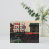 Seattle Public Market Center #1 Briefkaart (Staand voorkant)