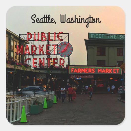Seattle Public Market Center #1 Stickers (Voorkant)