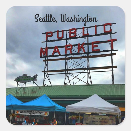 Seattle Public Market Center #2 Stickers (Voorkant)
