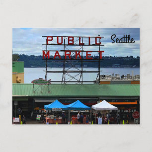 Seattle Public Market Center #3 Briefkaart