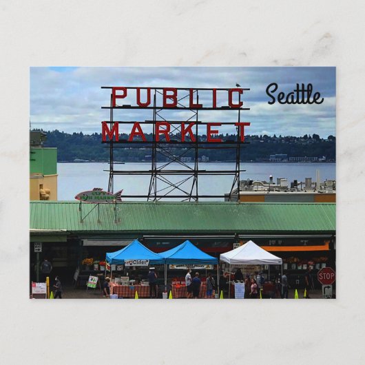 Seattle Public Market Center #3 Briefkaart (Voorkant)