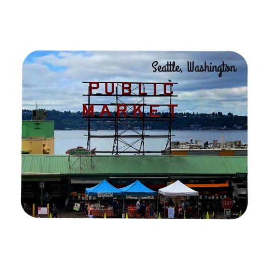 Seattle Public Market Center #3 Magnet Magneet (Horizontaal)