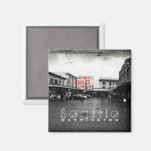 Seattle Public Market Center Onderzetter Magneet (Voorkant / Achterkant)