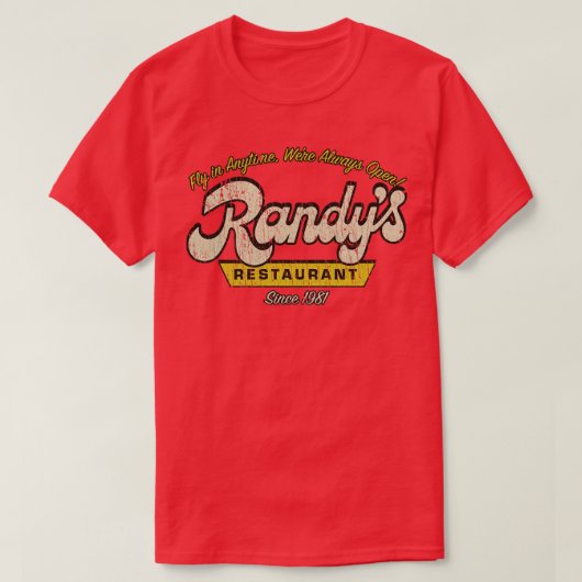Seattle Randys Restaurant 1981 T-shirt (Design voorkant)
